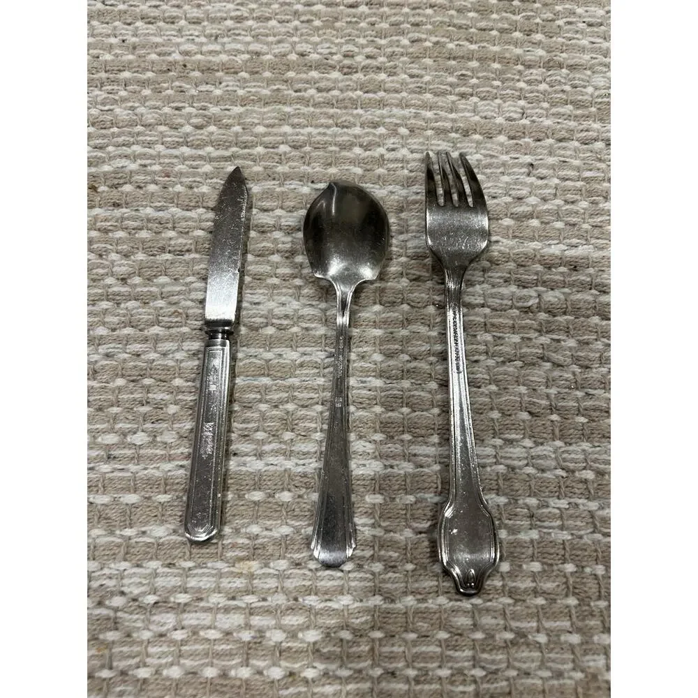 MIXED LOT Vtg Silver plated - JELLY SPOON Rogers FORK Internat BUTTER KNIFE B26